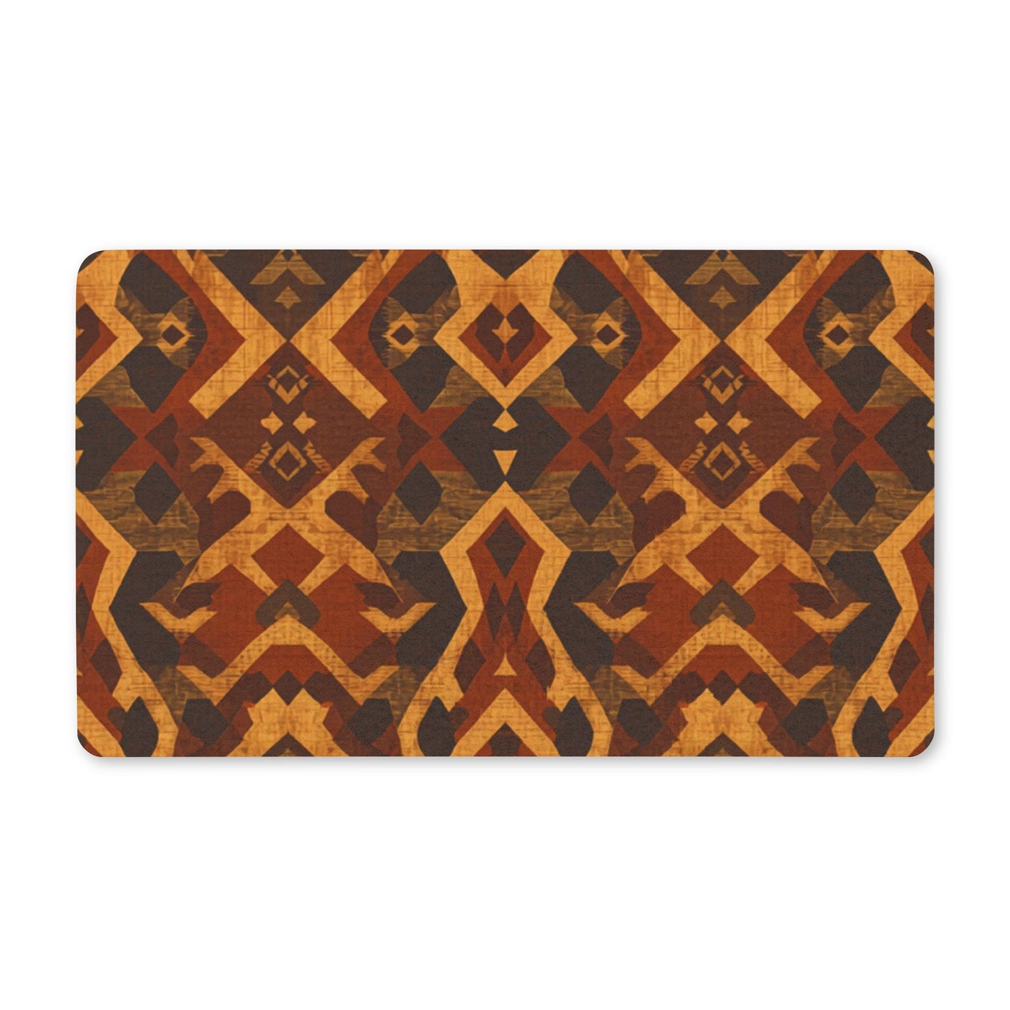 Southwest Tribal Pattern Polyester Doormat — Rustic Geometric Entry Mat