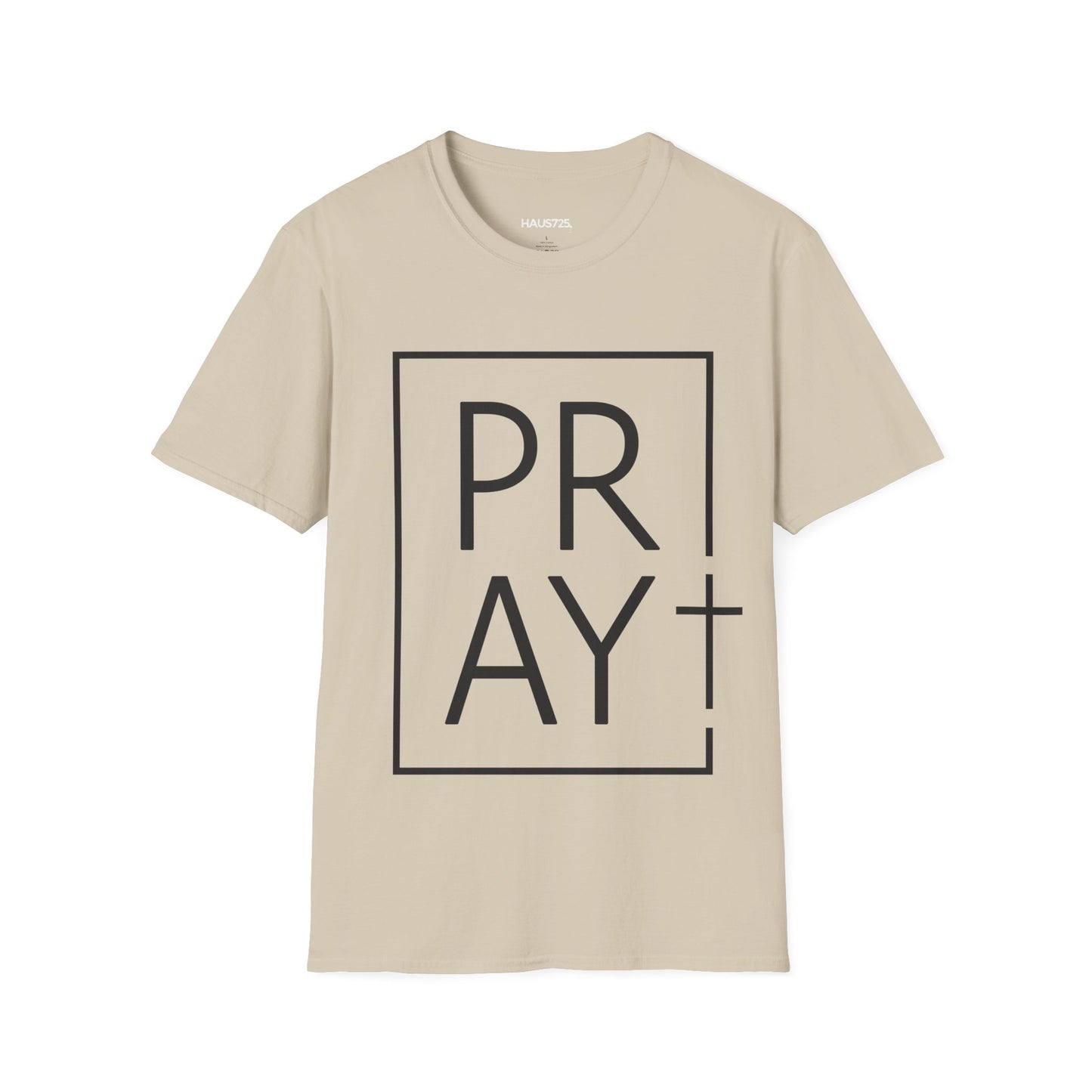 PRAY T‑Shirt — Minimal Faith Graphic Tee (Boxed Typography)