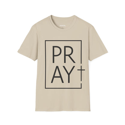PRAY T‑Shirt — Minimal Faith Graphic Tee (Boxed Typography)