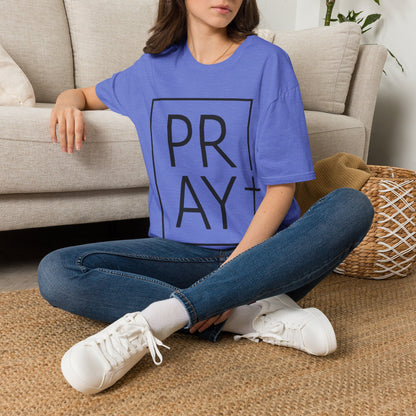 PRAY T‑Shirt — Minimal Faith Graphic Tee (Boxed Typography)