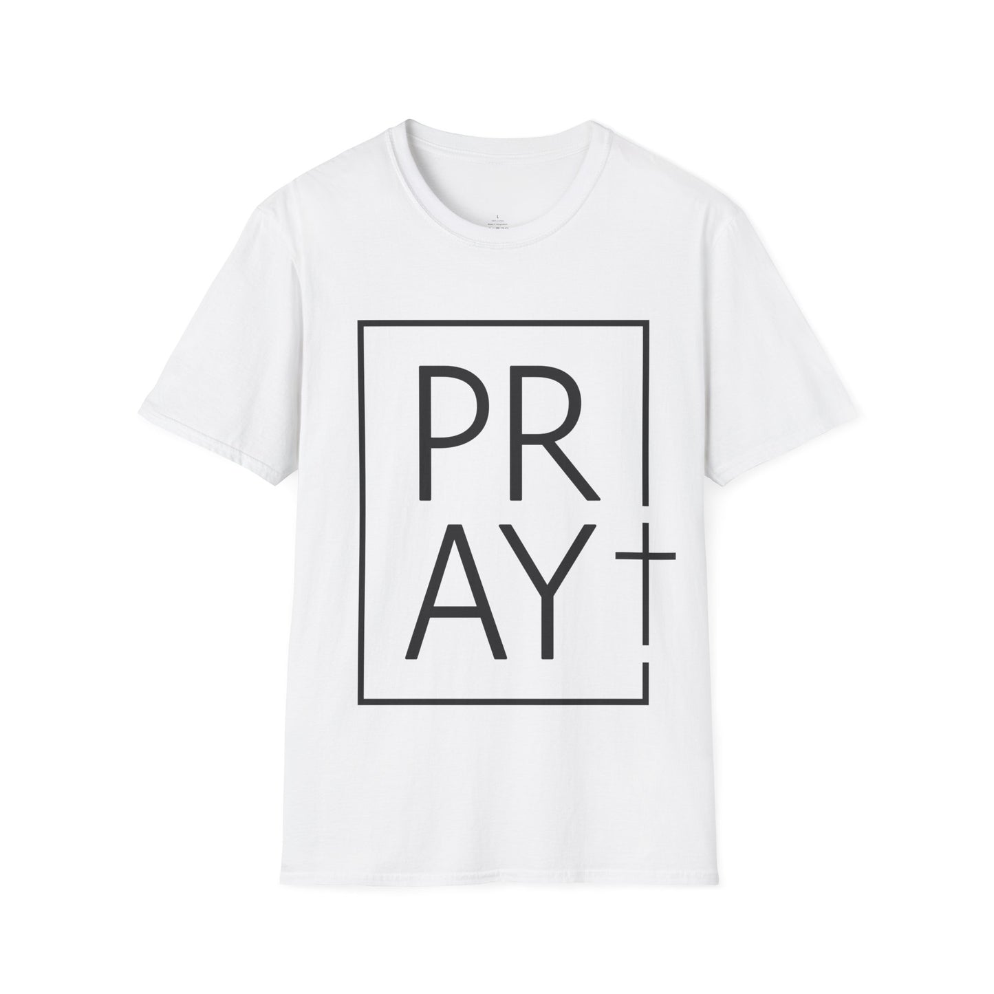 PRAY T‑Shirt — Minimal Faith Graphic Tee (Boxed Typography)