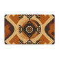 African Tribal Pattern Polyester Doormat — Bold Geometric Entry Mat