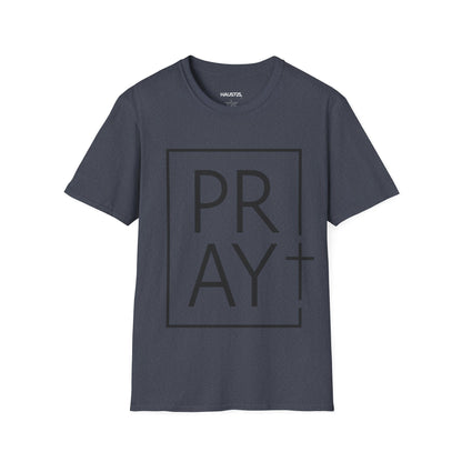 PRAY T‑Shirt — Minimal Faith Graphic Tee (Boxed Typography)