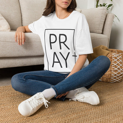 PRAY T‑Shirt — Minimal Faith Graphic Tee (Boxed Typography)