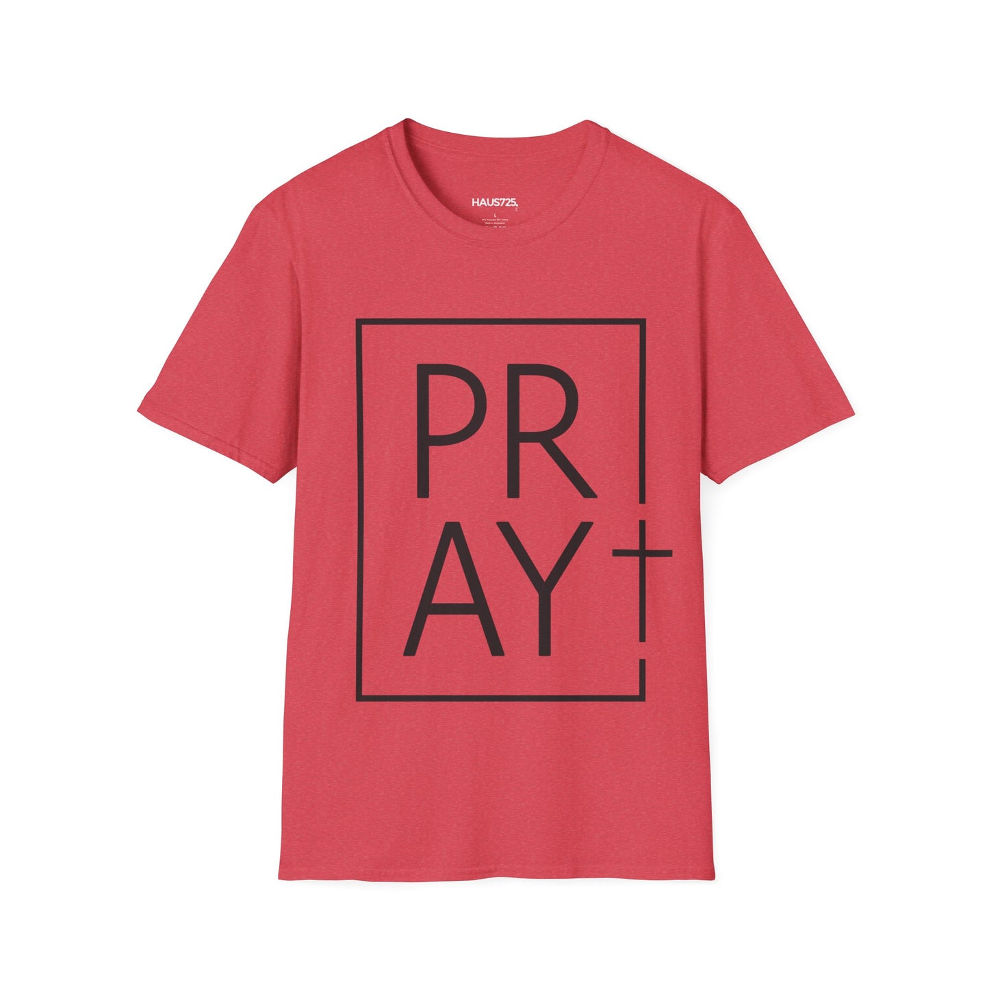 PRAY T‑Shirt — Minimal Faith Graphic Tee (Boxed Typography)