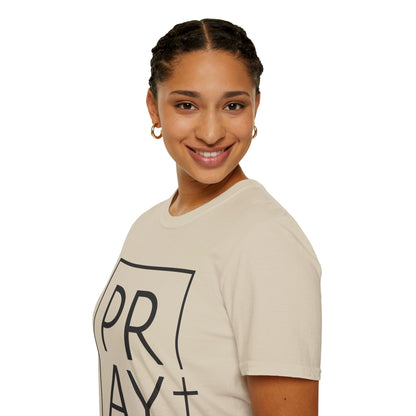 PRAY T‑Shirt — Minimal Faith Graphic Tee (Boxed Typography)