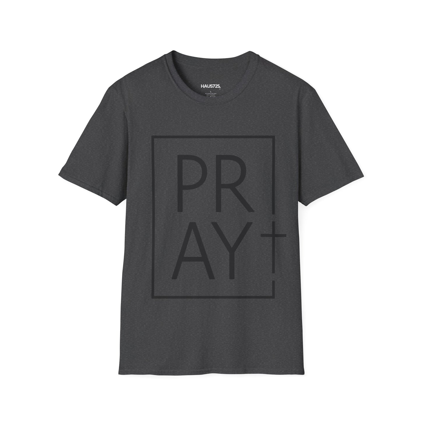 PRAY T‑Shirt — Minimal Faith Graphic Tee (Boxed Typography)