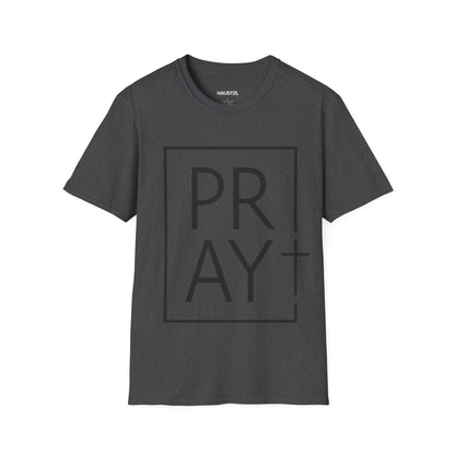 PRAY T‑Shirt — Minimal Faith Graphic Tee (Boxed Typography)