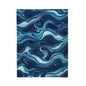 Velveteen Plush Blanket — Abstract Ocean Waves Repeat Pattern